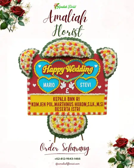 Papan Bunga Pernikahan Setia Mulya